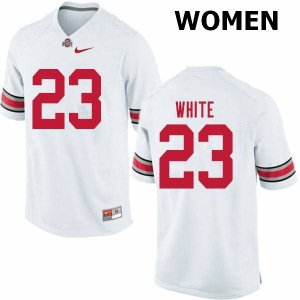 Women's Ohio State Buckeyes #23 De'Shawn White White Nike NCAA College Football Jersey High Quality NQY0844DS